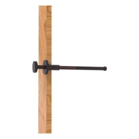 Wood and brass garment rod 