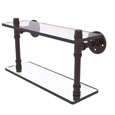 Pipeline Collection Double Glass Shelf