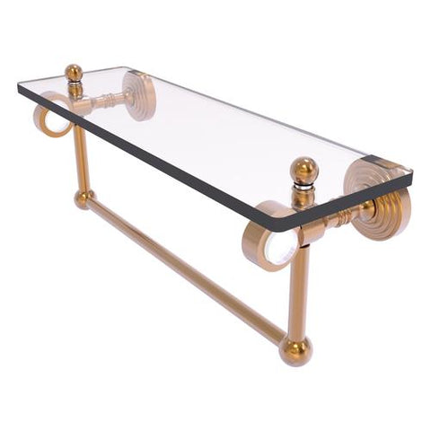Brass and glass shelf with towel bar Allied Brass
