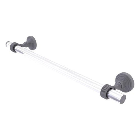 towel bar with acrylic bar and brass hardware