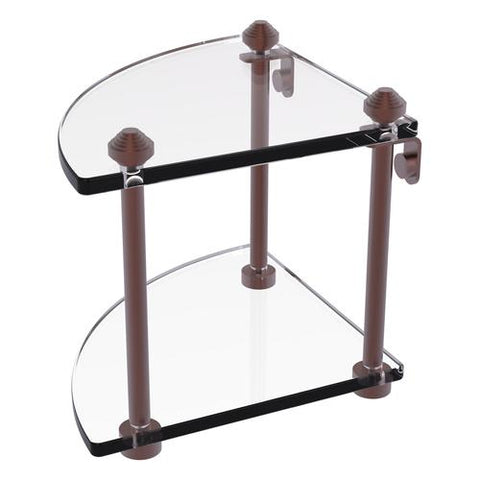 Corner brass and glass shelf Allied Brass