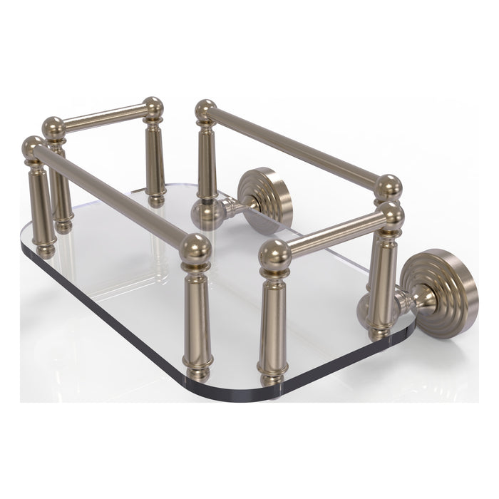 Brass and glass guest towel tray
