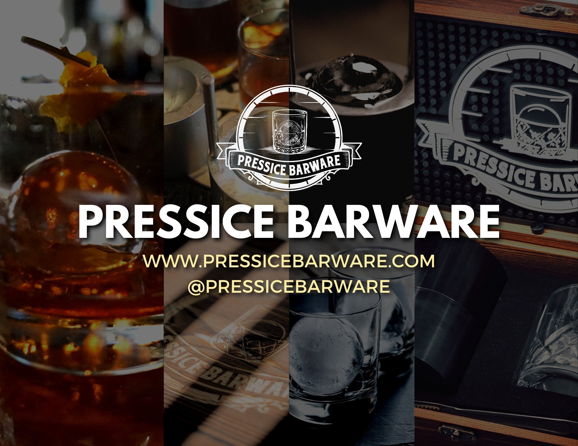 Pressice Barware Ice Ball Press - Effortlessly Make Giant Ice