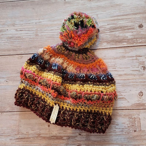 Crochet Women's Hat in Blue, Orange, Mustard, lady's crochet hat, boho chic  hat – Lyn Foley Creates