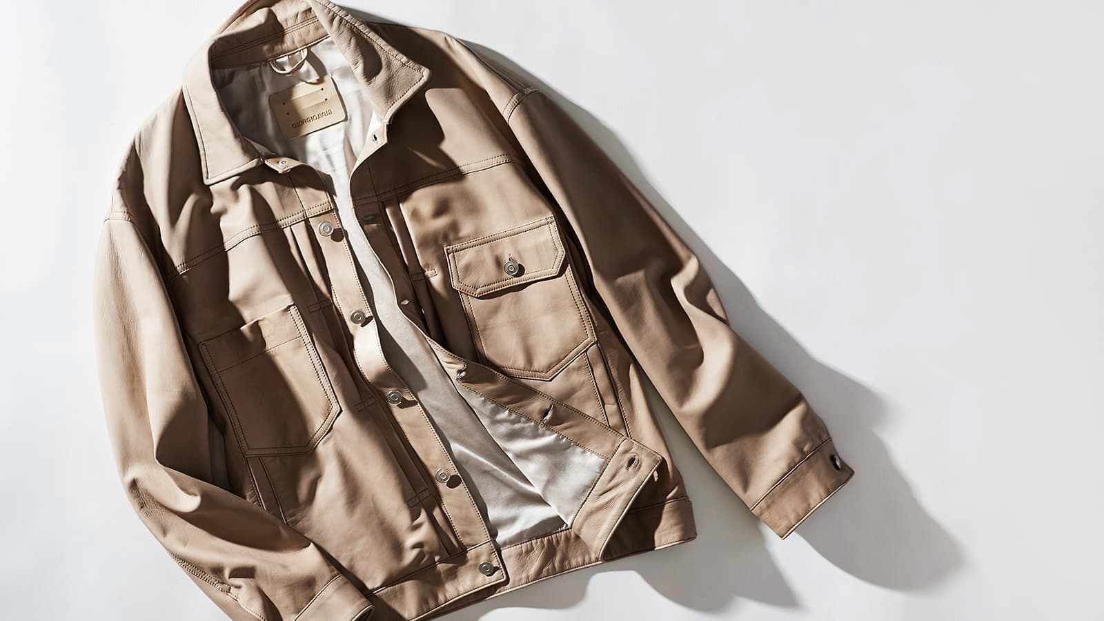 Giorgio Bratto's leather blouson is a rich sublimation of the classic.
