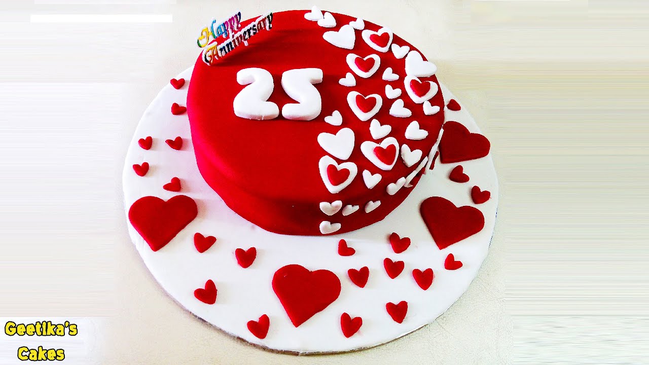 Buy 25th Wedding Anniversary Cakes Order 25th Anniversary Cakes Sahnibakery