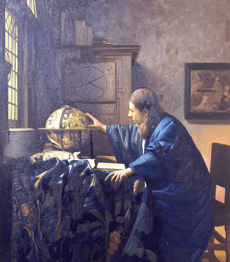 Reproduction de L'Astronome de Johannes Vermeer – Galerie Mont-Blanc