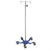 Spider Leg Stainless Steel IV Pole with 2-Hook Top 2-Hook Top ,1 Each - Axiom Medical Supplies