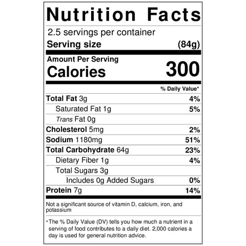 riso scotti 15 minute parmigiana nutritional facts