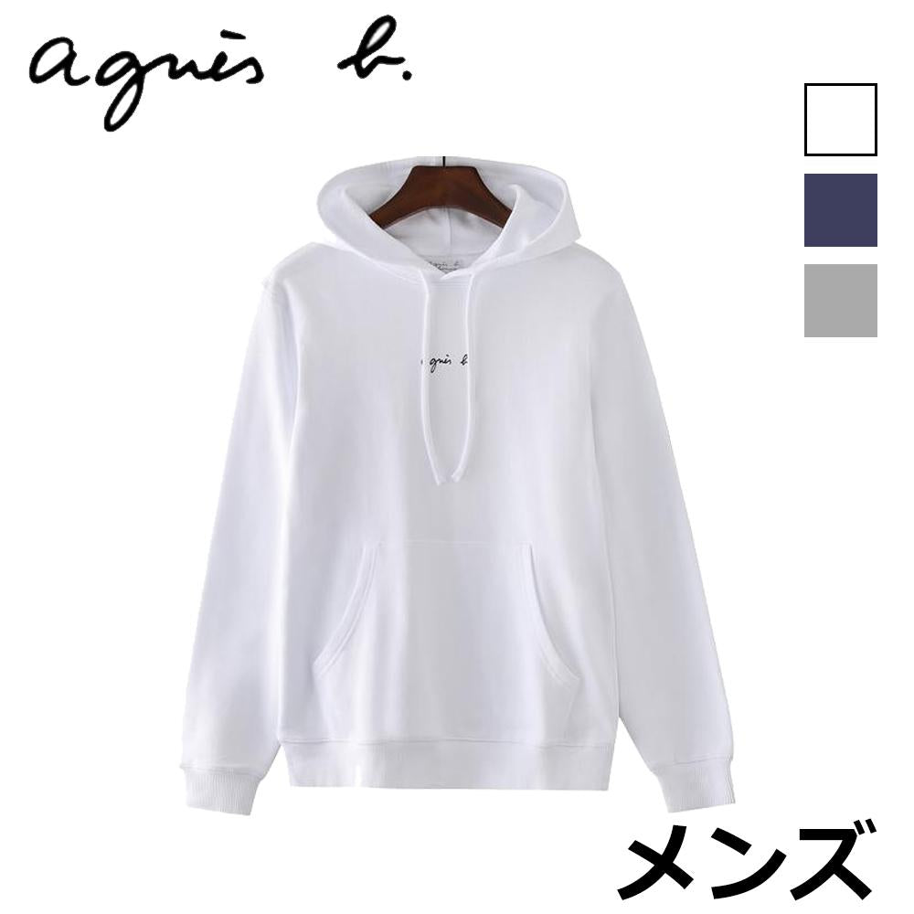 Agnes B パーカー アニエスベー ロゴパーカー 無地 メンズ トップス Navy White Gray 3色 春秋 Play For Soul