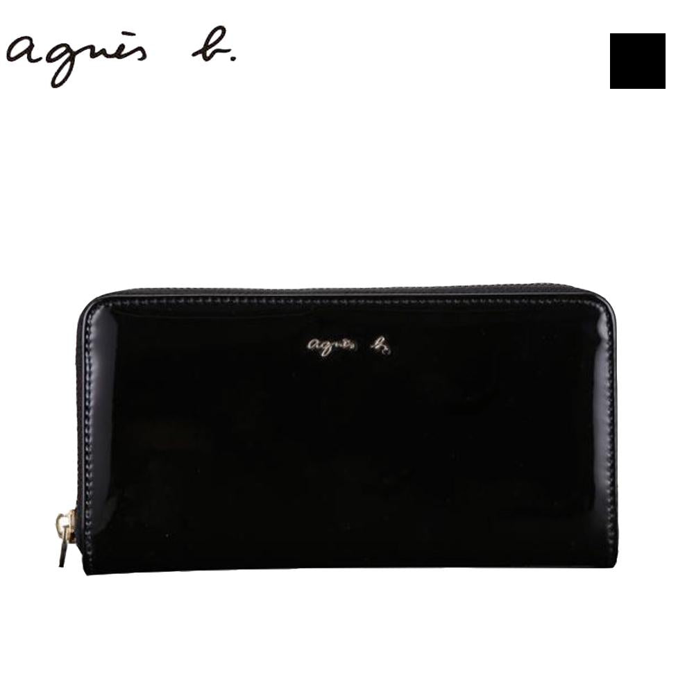 Agnes B アラウンドジップ長財布 レディース アニエスベー 財布 小物 Wallet Black Play For Soul