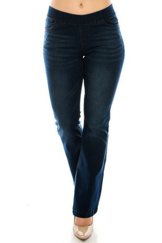 Winning Style Dark Denim Flare Jeans - Plus Size – 4 Queen's Boutique