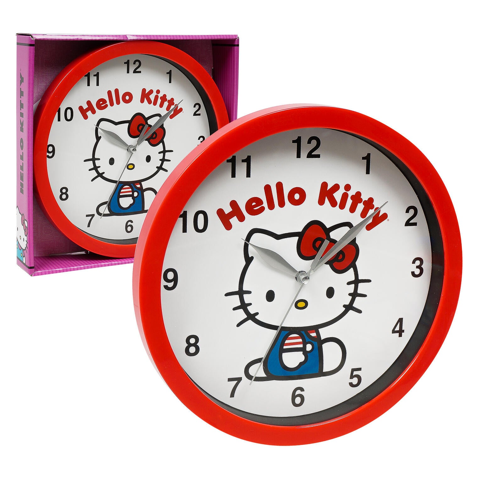 Hello Kitty Wall Clock 9 Inches Red Aladdin Gifts