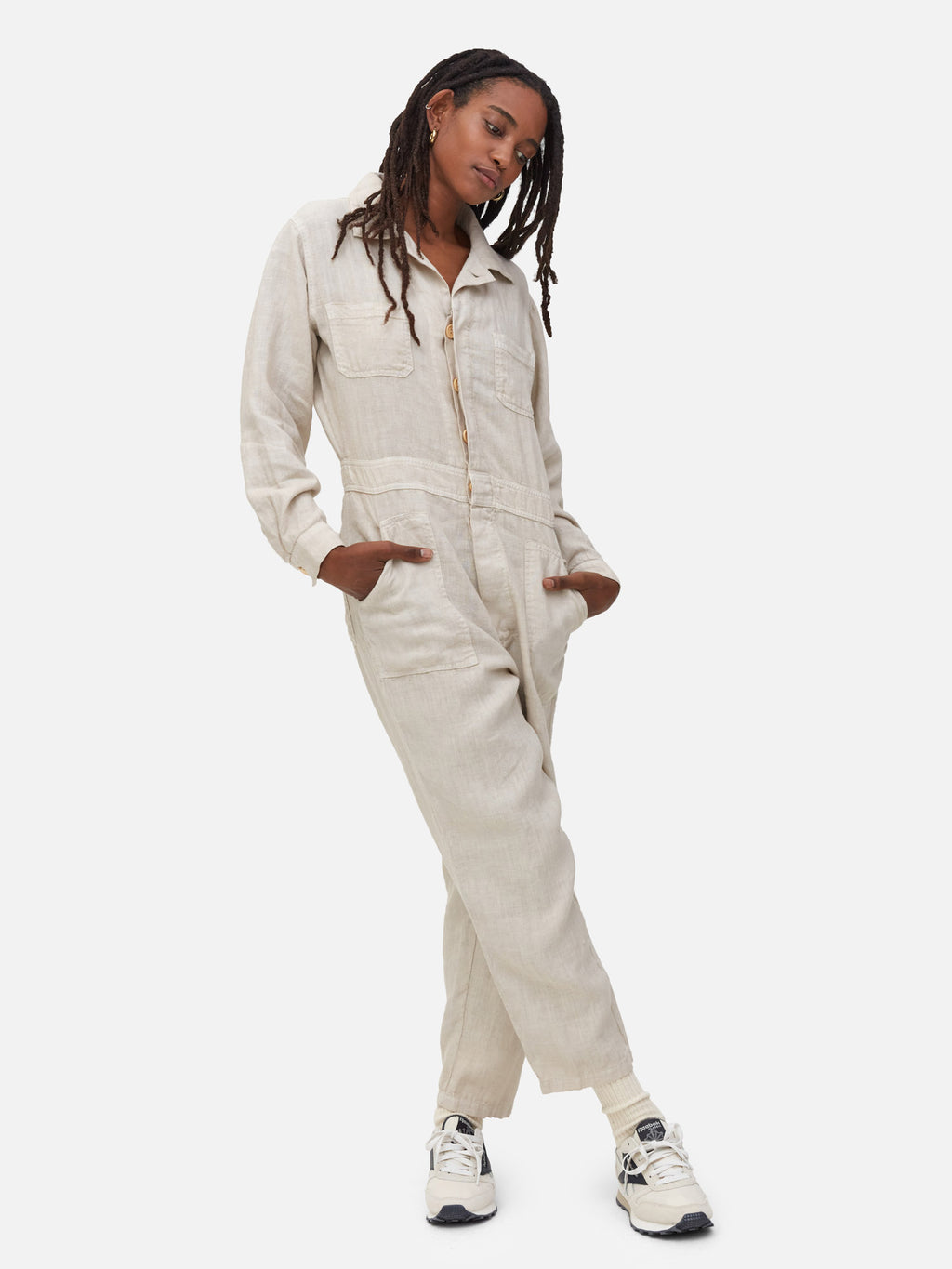 Linen Jumpsuit Women, Boiler Suit, Linen Overalls Women, Coveralls