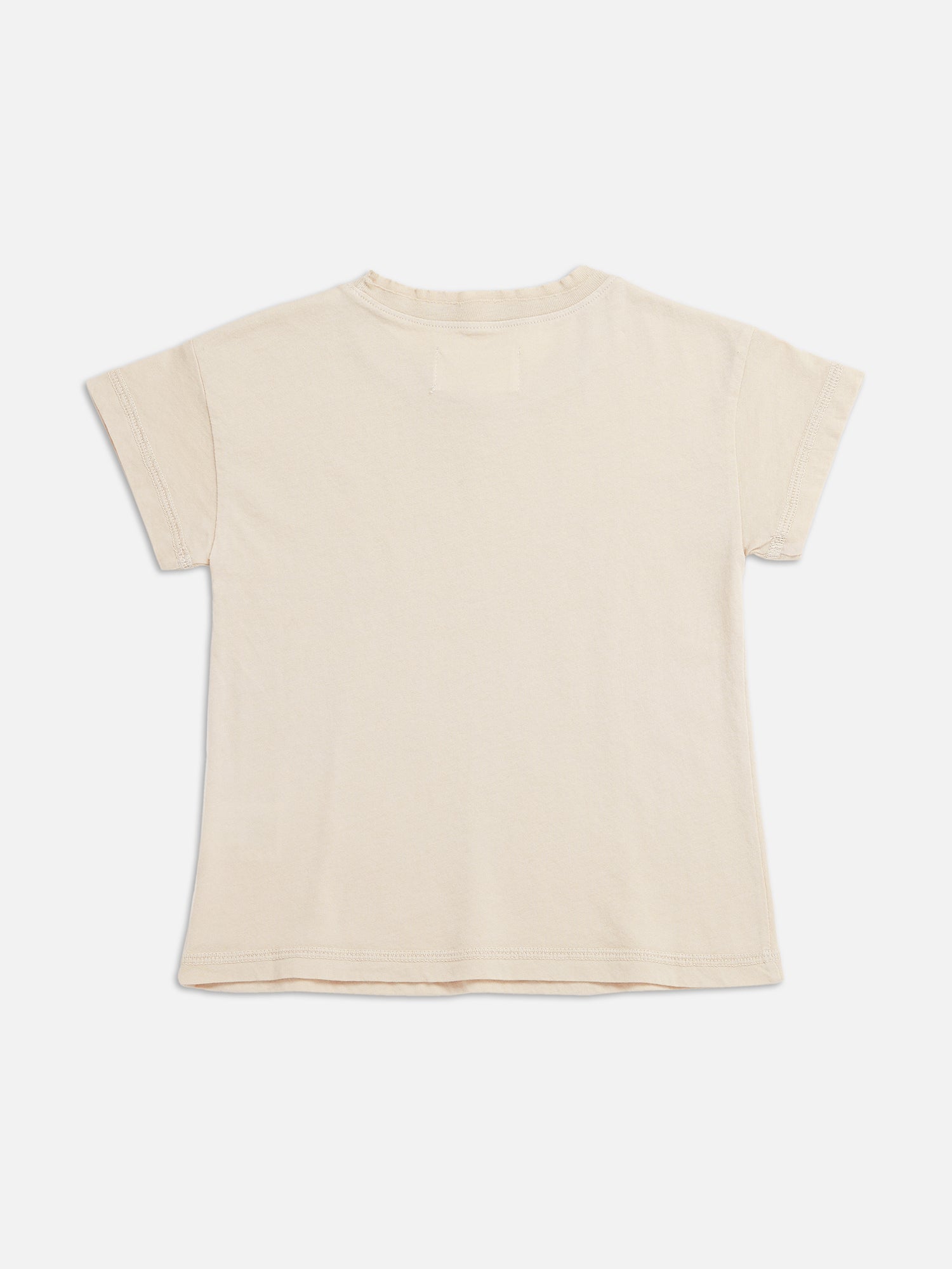 Mini Organic Cotton Raw Neck Boxy Tee