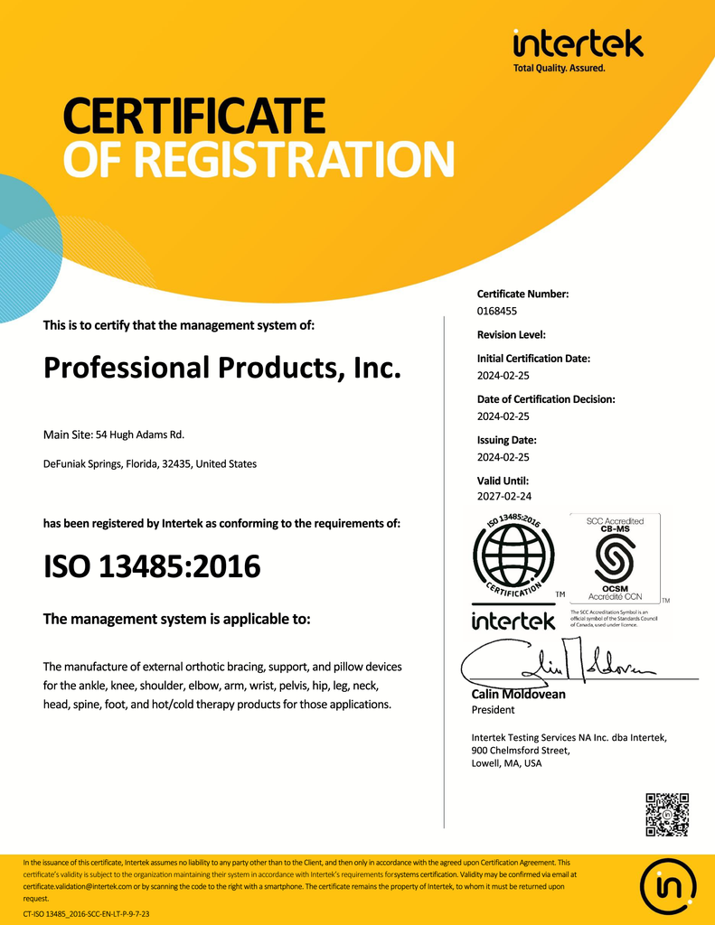 ISO 13485:2016 Certification by Intertek