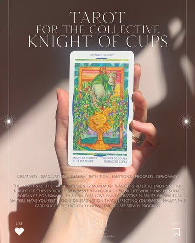 Lunar tarot Reading for the New moon in Virgo - The knight of Cups