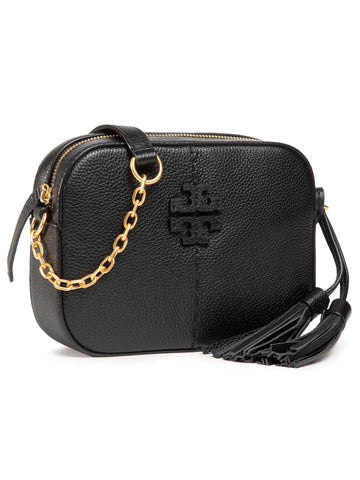 Harvey Nichols & Co Ltd Tory Burch Fleming black woven raffia shoulder bag  580.00