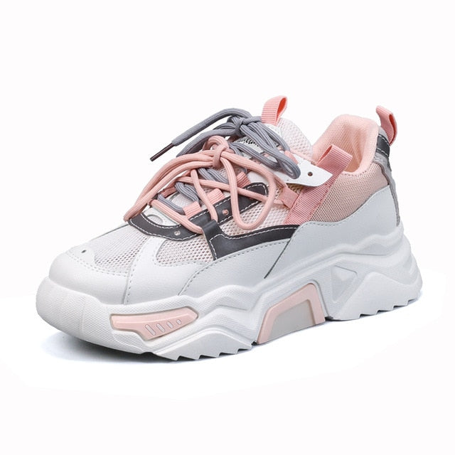 Platform Sneakers [product_type] Chestlandia chestlandia.myshopify.com Pink / 5 Pink 5 [option3]
