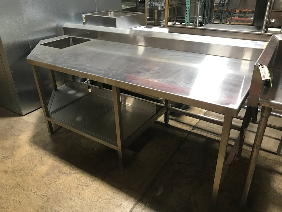 stainless steel table with sink for sale