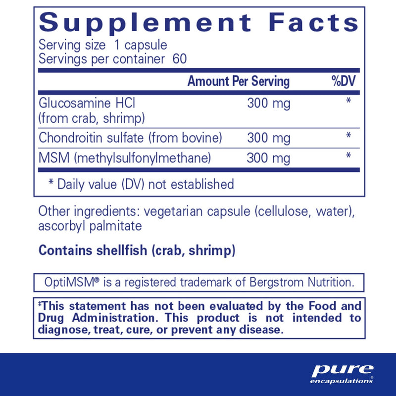 Pure Encapsulations - Glucosamine + Chondroitin With MSM - OurKidsASD.com - 