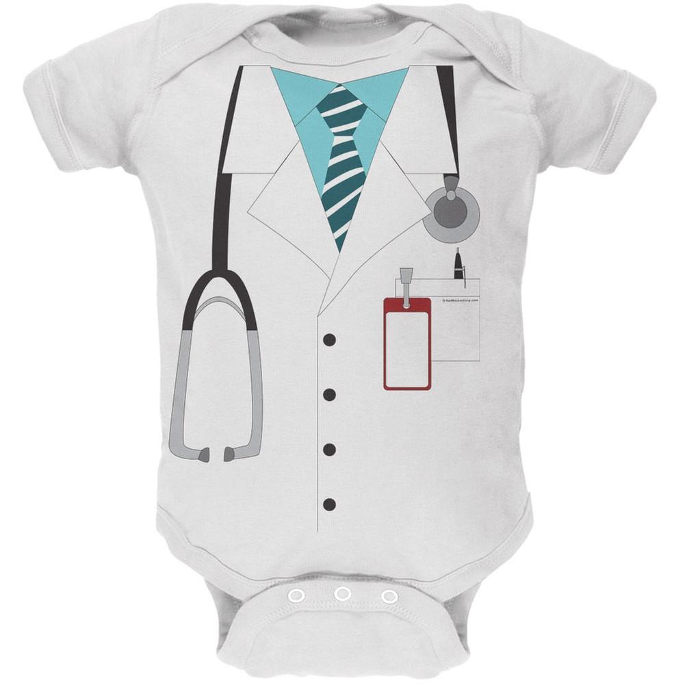 Halloween Dentist Scrubs Costume Light Blue Soft Baby One Piece