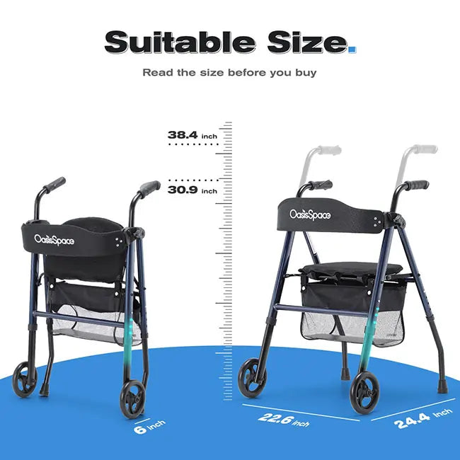 2 Wheel Walker with Seat Height