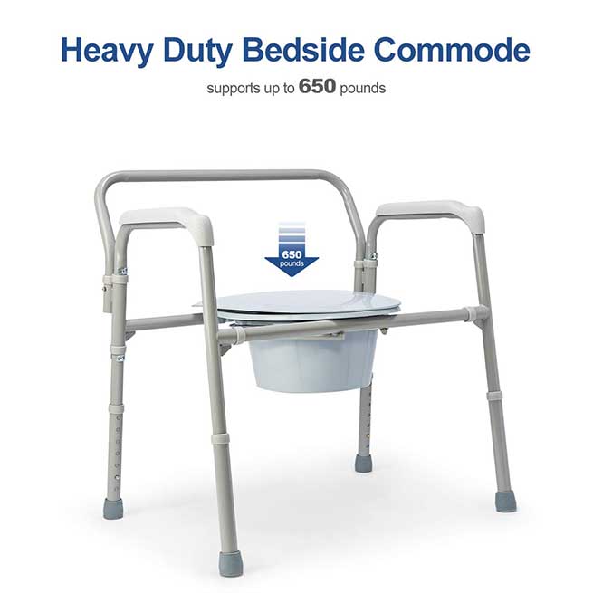 Heavy Duty Bariatric Bedside Commode