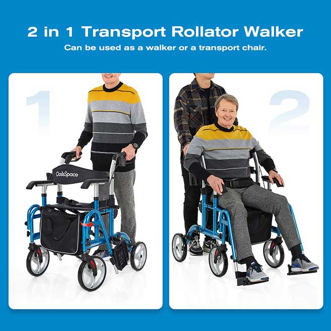 Multi-purpose 2 in 1 Rollator