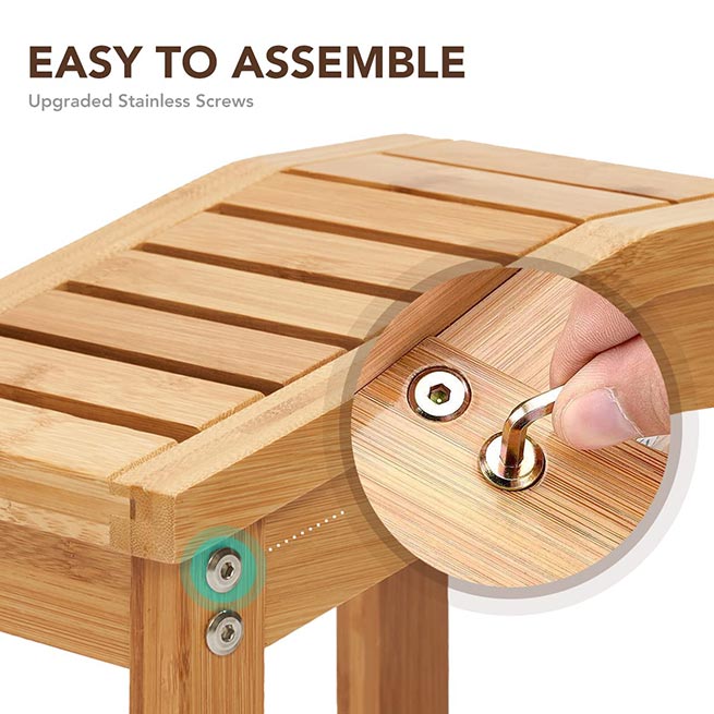 Easy to Assemble Shower Shaving Stool