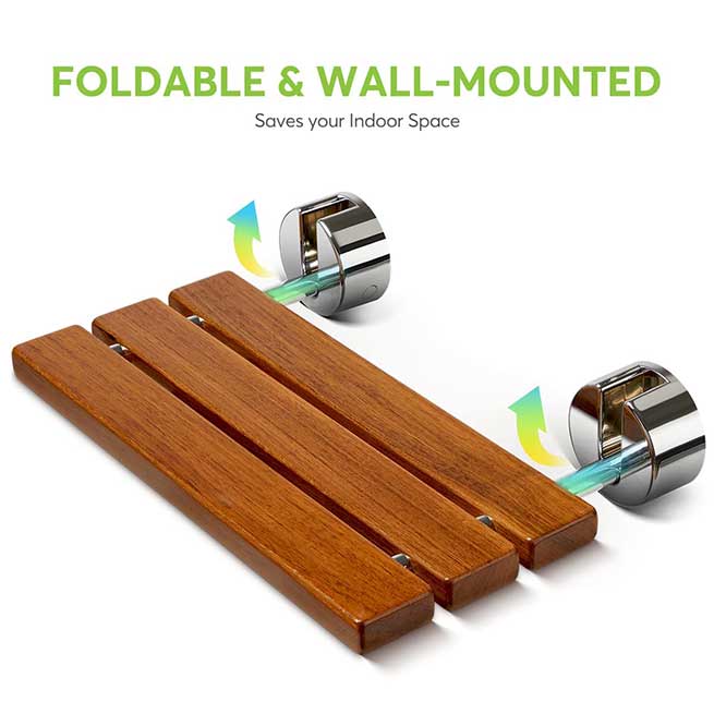 Folding Teak Shower Seat