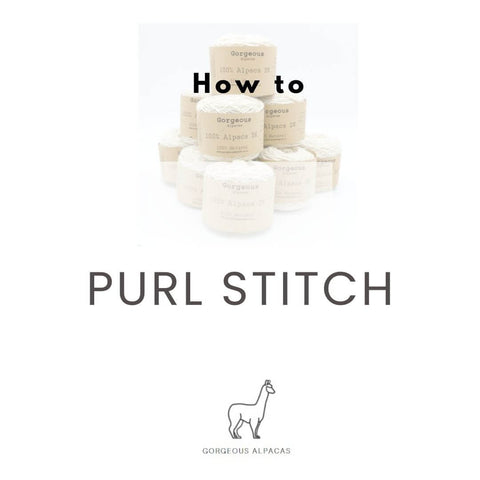 Purl stitch video