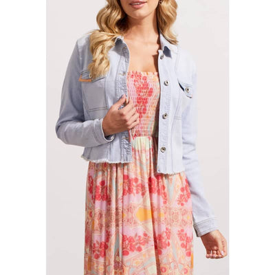 TRIBAL WOMEN'S FRAYED BUTTON-UP JEAN JACKET – Moonbeam Country Store