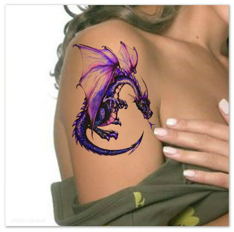 purple japanese dragon tattoo