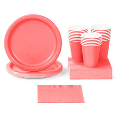 Coral Party Tableware