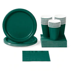 Hunter Green Party Tableware