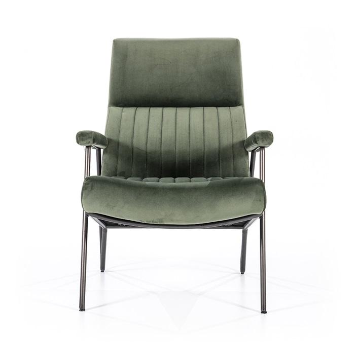 Hoopvol Caius vlees Eleonora fauteuil william groen velvet | Bouwhof