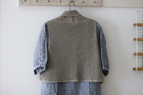 かぎ針編み 編み図「ストール・ジレ」後ろのデザイン