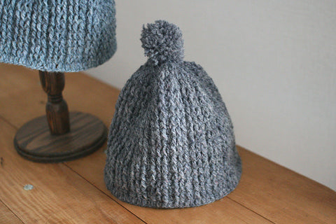 Crochet pattern Parent-child rib cap No.2 child size work image