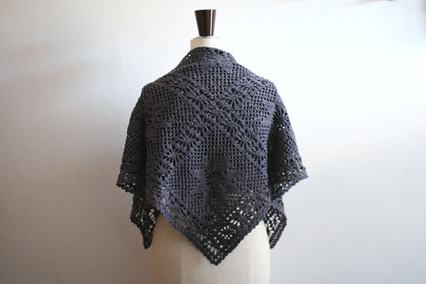 Crochet pattern Triangle Square 2way shawl work image