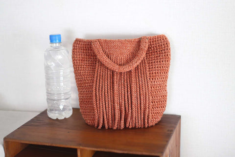 crochet fringe tote bag folding handle