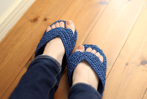 crochet sandals wide thong