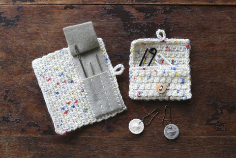 crochet yarn needle holder case pouch