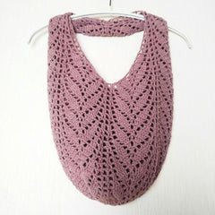 mk's Leaf pattern shoulder bag crochet piece