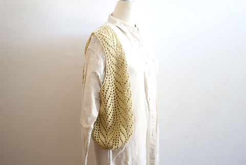 Crochet mesh shoulder bag
