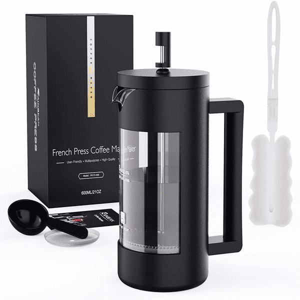 Mini French Press Coffee Maker with 4 Level Filtration System – First Cup  Coffee: The Original Seed