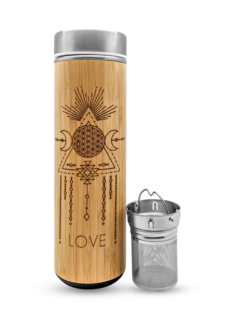 Wanderlust Bamboo Water Bottle