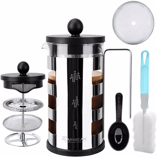 Mini French Press Coffee Maker with 4 Level Filtration System – First Cup  Coffee: The Original Seed