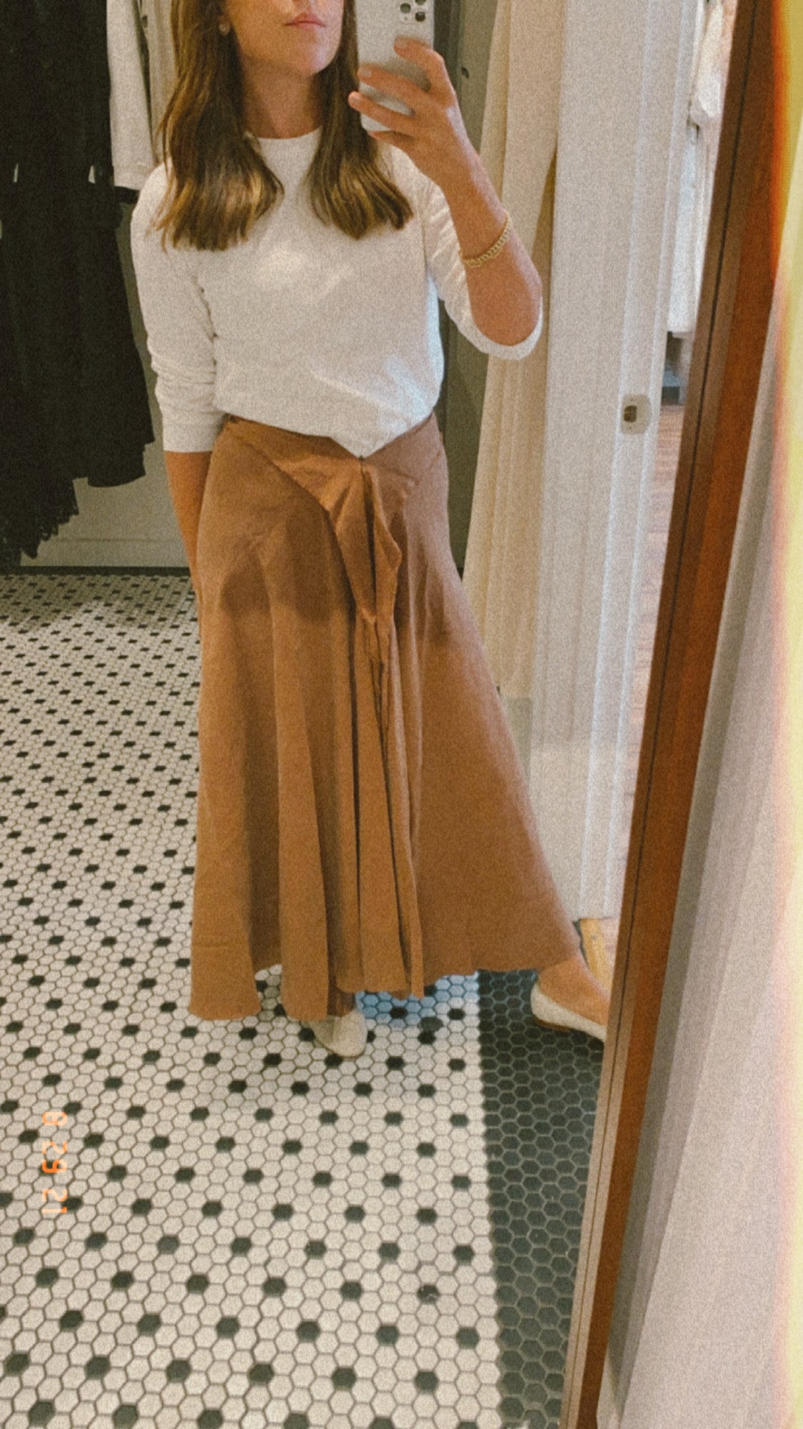 Marloe slip skirt AW21 brown