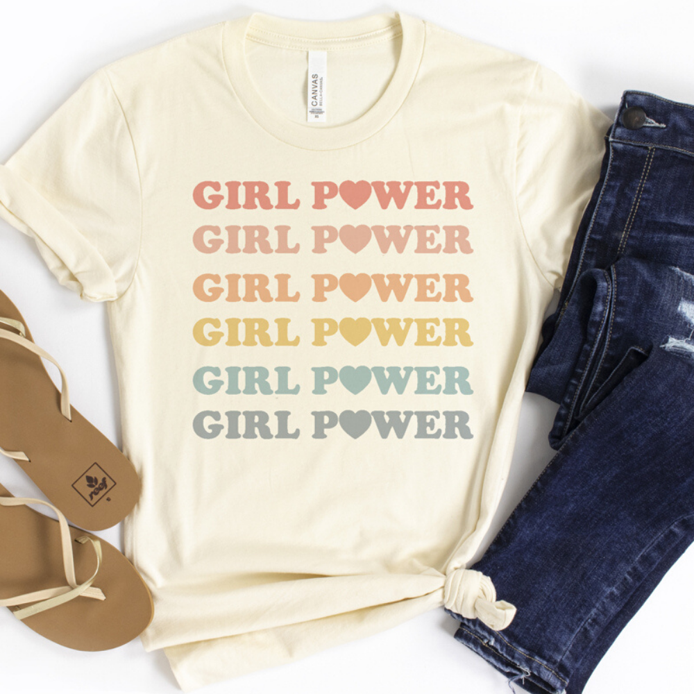 Adult Girl Power Pastel Graphic Unisex T Shirt Lil Devil S Boutique